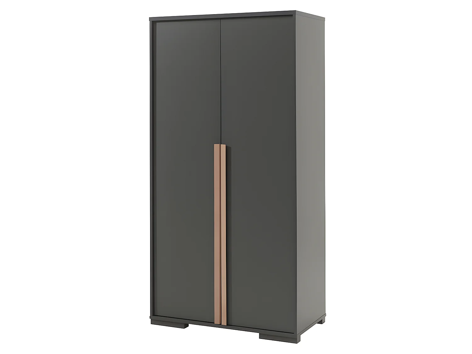 Pack - Lit Enfant, Chevet, Armoire & Bureau "London II" Gris Anthracite