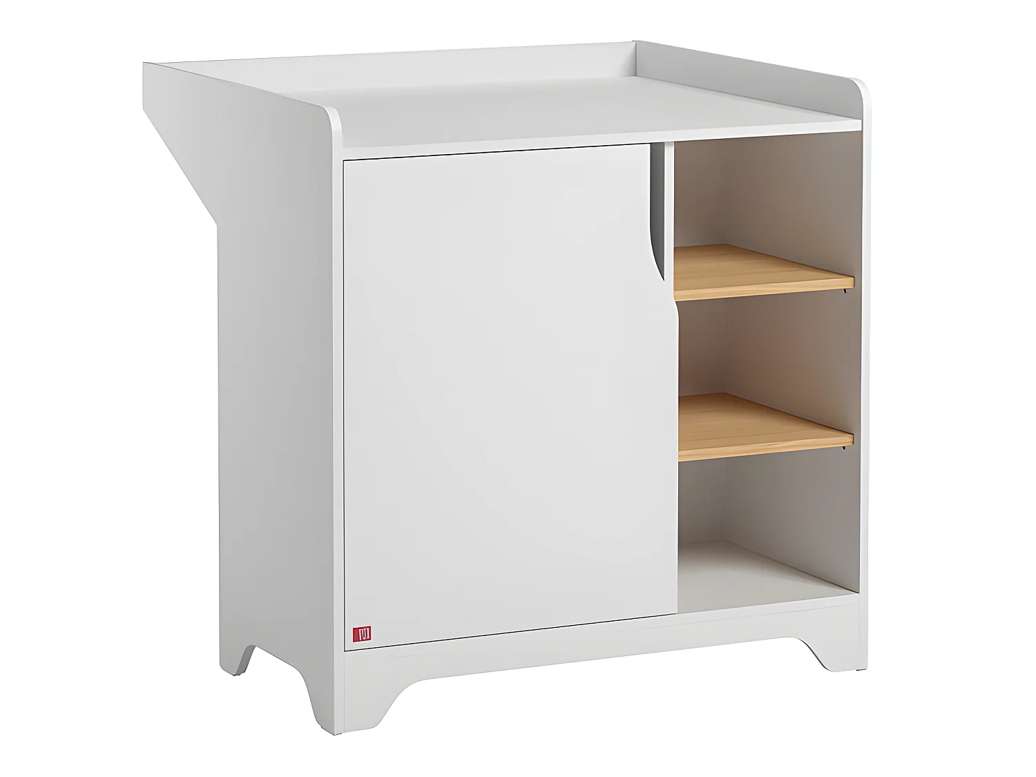 Chambre complète lit bébé - commode à langer - armoire 1 porte Leaf Blanc et bois