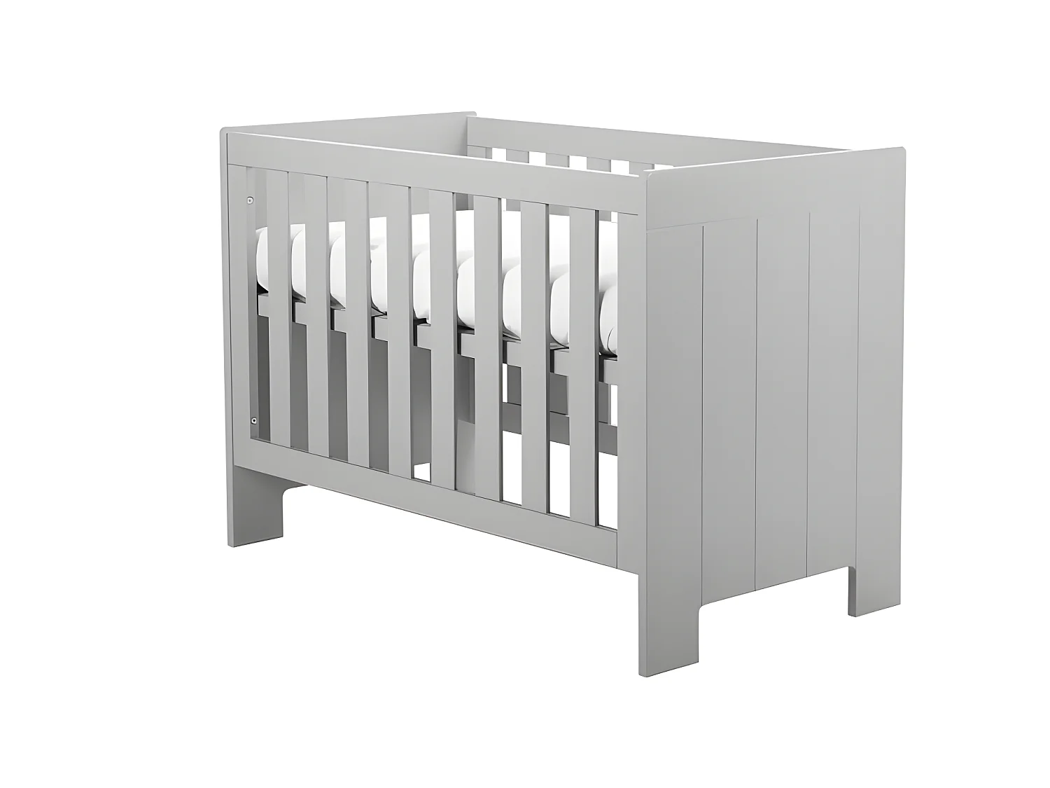 Lit bébé évolutif et Commode à langer Calmo Gris