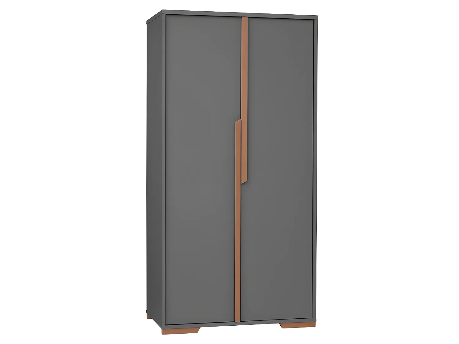 Lit bébé et Armoire Snap Gris et bois