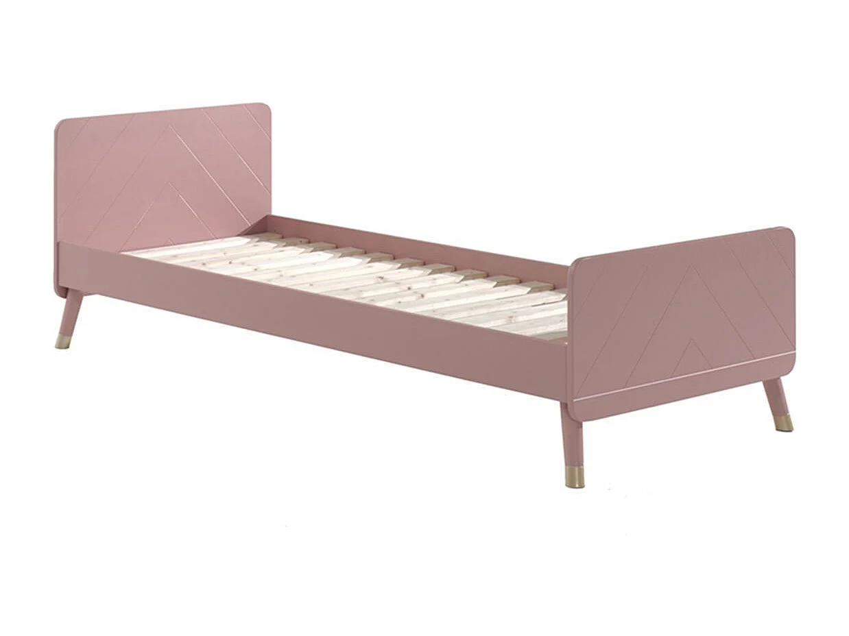 Pack - Lit Enfant & Chevet "Billy" 90x200cm Rose