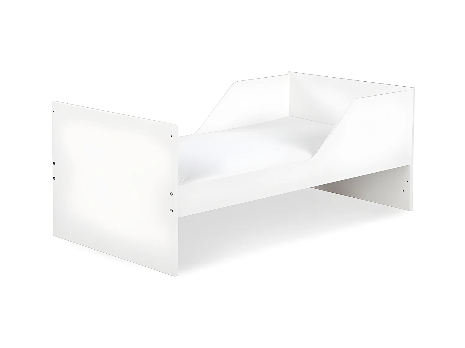 Lit bébé évolutif et commode à langer LittleSky by Klups Dalia - Blanc