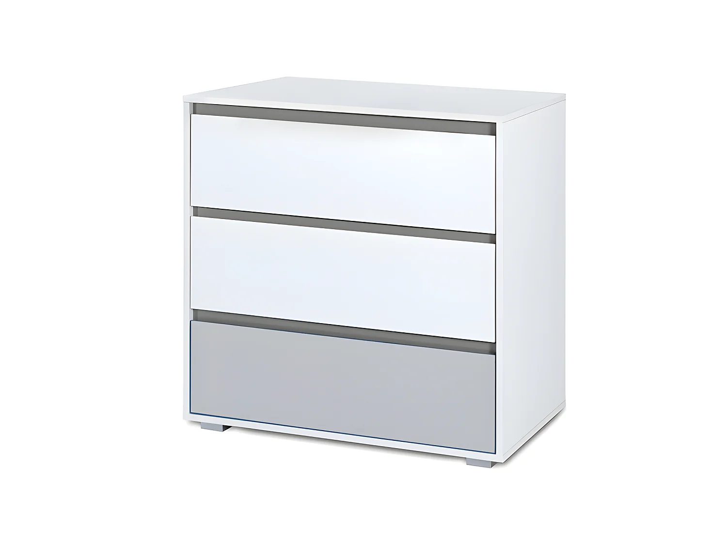 Lit bébé évolutif et commode à langer LittleSky by Klups Dalia - Blanc