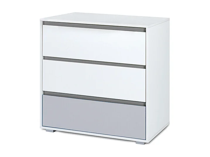 Lit bébé évolutif et commode à langer LittleSky by Klups Dalia - Blanc