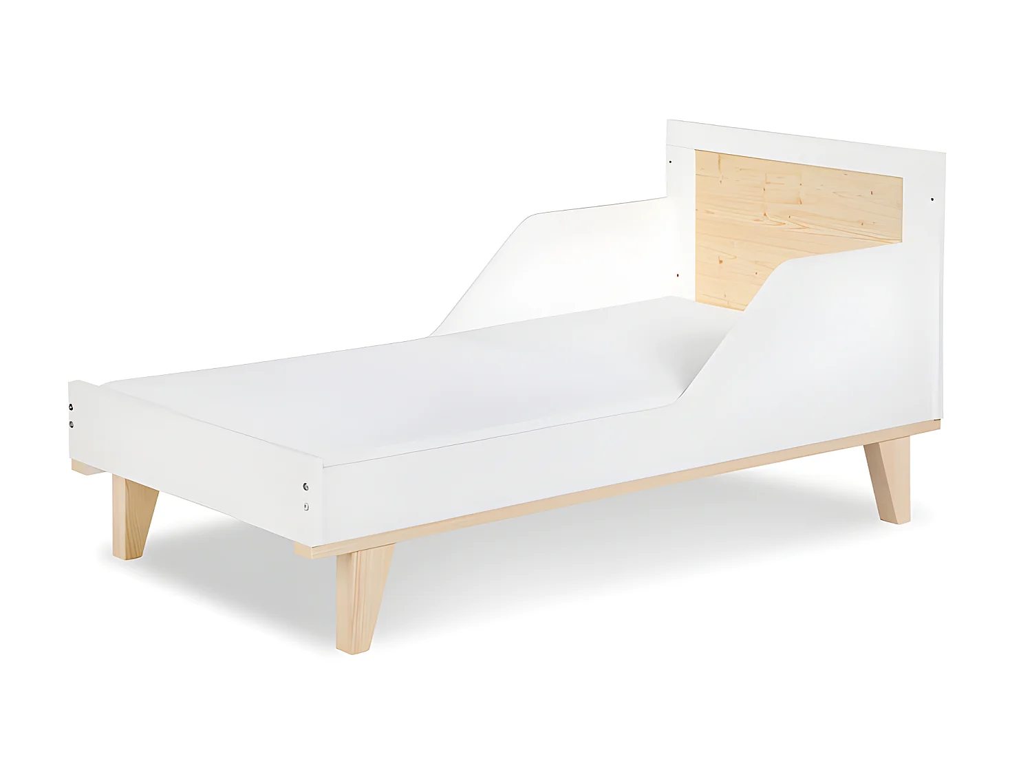 Lit bébé évolutif et Commode à langer LittleSky by Klups Lydia - Blanc