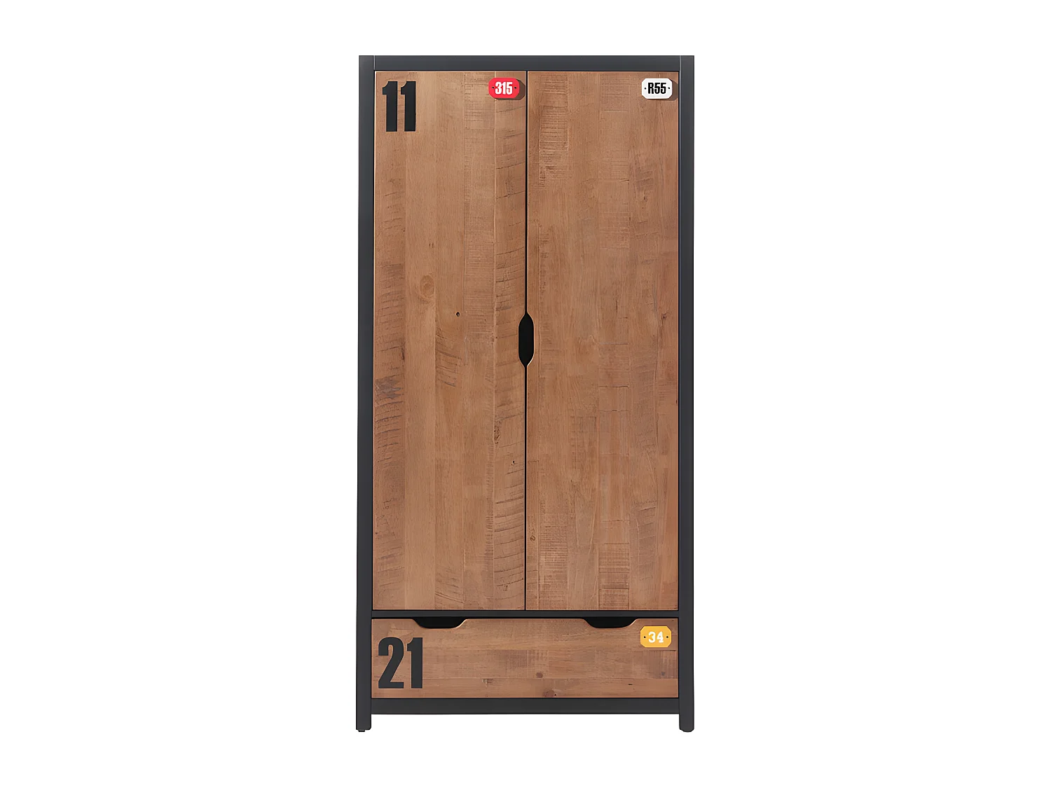 Chambre Complète Enfant 5 Pièces "Alex" Marron & Noir