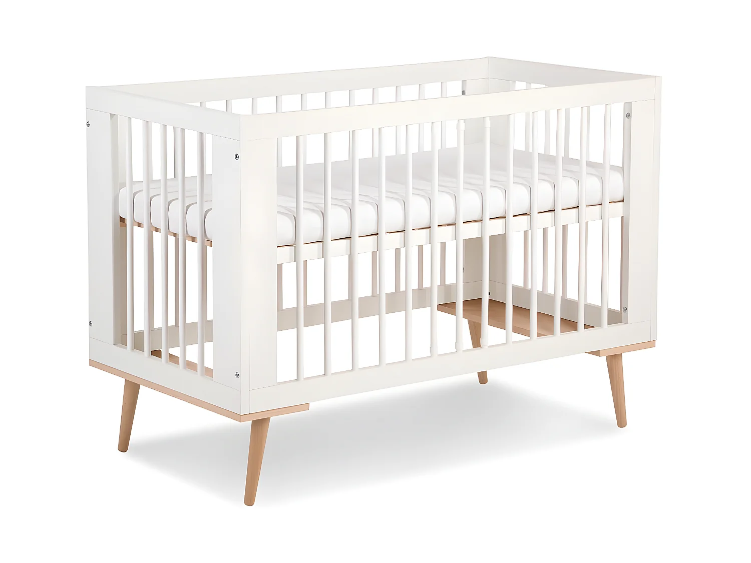 Lit bébé 60x120 et armoire 3 portes LittleSky by Klups Sofie Blanc