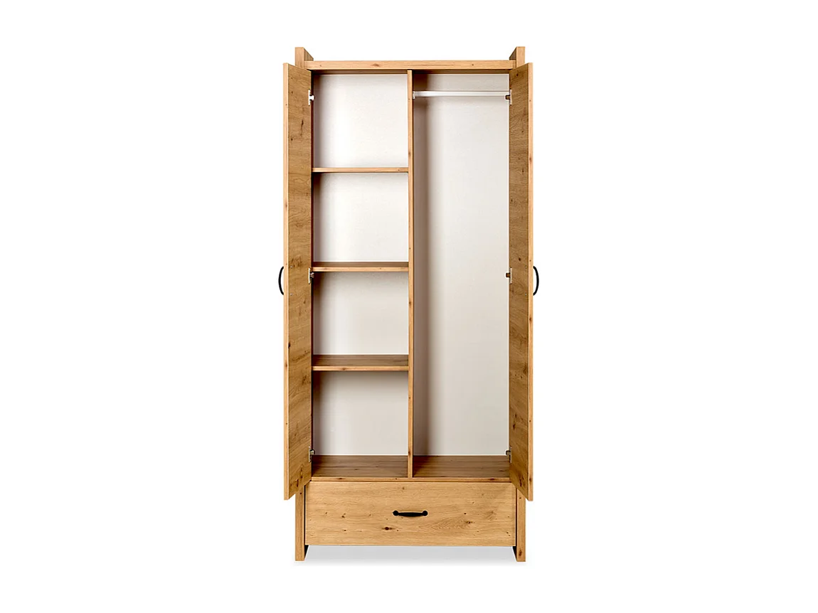 Lit bébé et Armoire LittleSky by Klups Amelia Oak Chêne