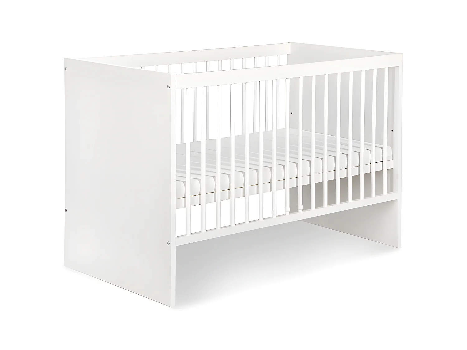 Lit bébé et armoire 3 portes LittleSky by Klups Dalia - Blanc