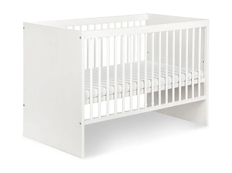 Lit bébé et armoire 3 portes LittleSky by Klups Dalia - Blanc