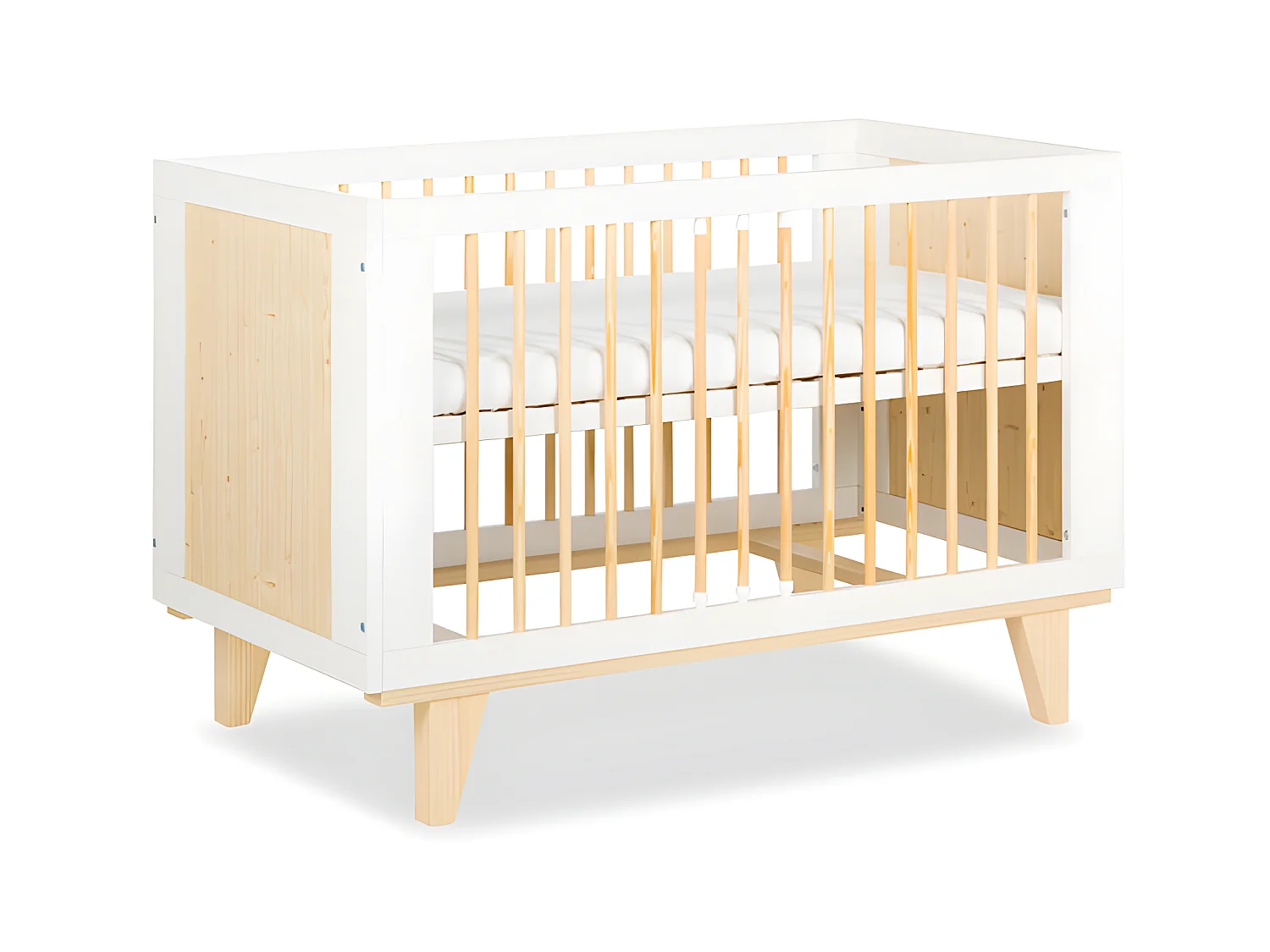 Chambre complète Lit bébé - commode - armoire LittleSky by Klups Lydia Blanc
