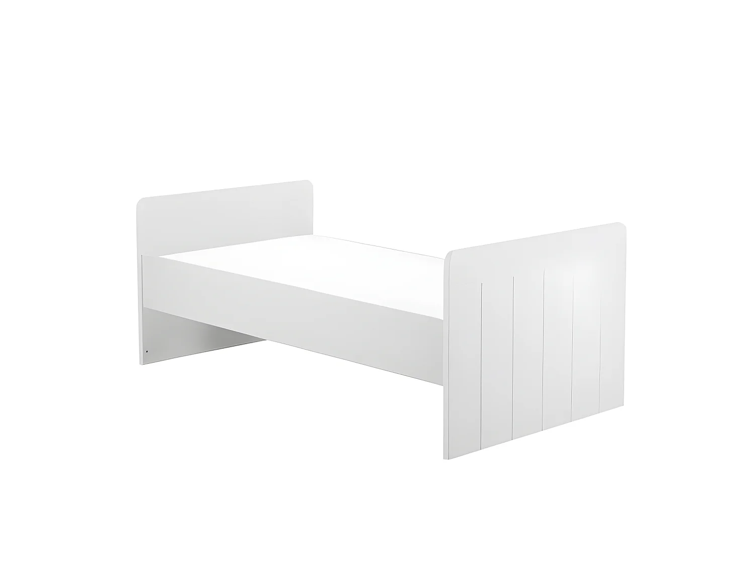 Chambre complète lit bébé évolutif - commode à langer - armoire Calmo Blanc