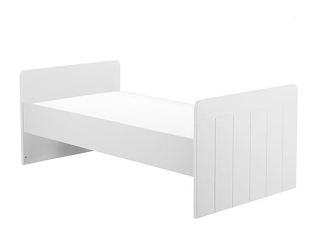 Chambre complète lit bébé évolutif - commode à langer - armoire Calmo Blanc