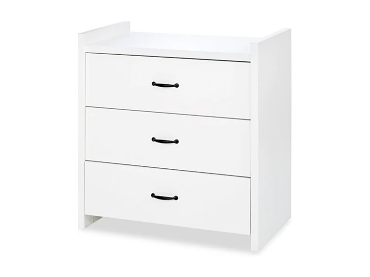 Chambre complète Lit bébé - commode - Armoire LittleSky by Klups Amelia White Blanc