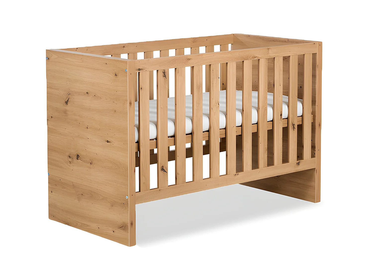 Lit bébé et Commode à langer LittleSky by Klups Amelia Oak Chêne