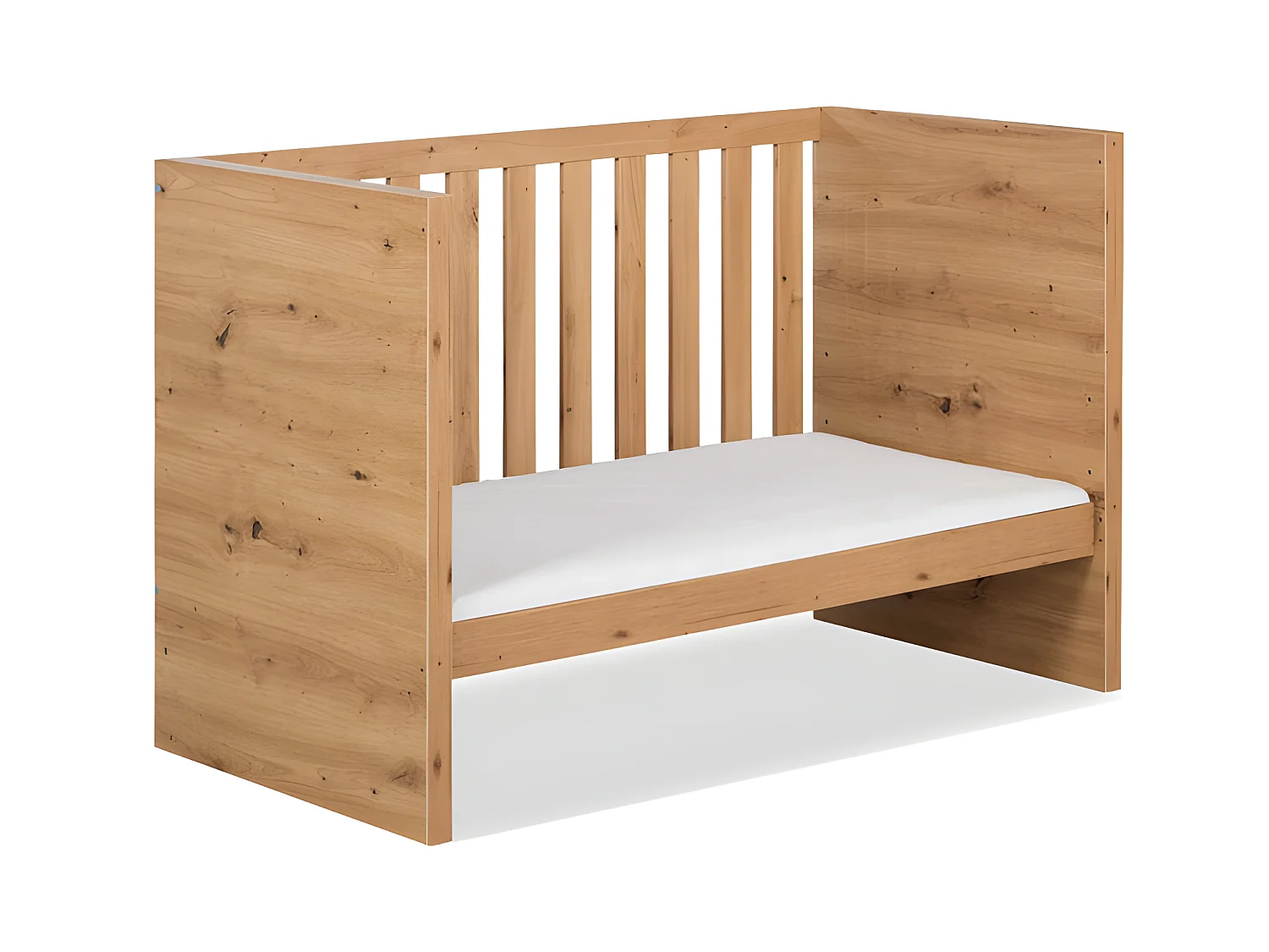 Lit bébé et Commode à langer LittleSky by Klups Amelia Oak Chêne