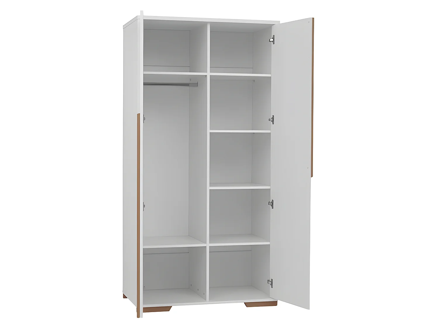 Lit bébé et Armoire Snap Blanc et bois
