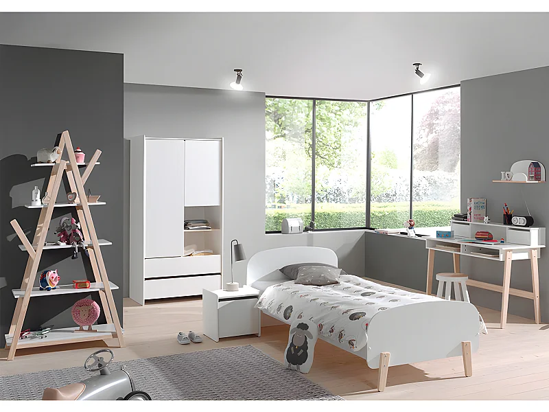 Chambre Complète Enfant 5P "Kiddy" Blanc
