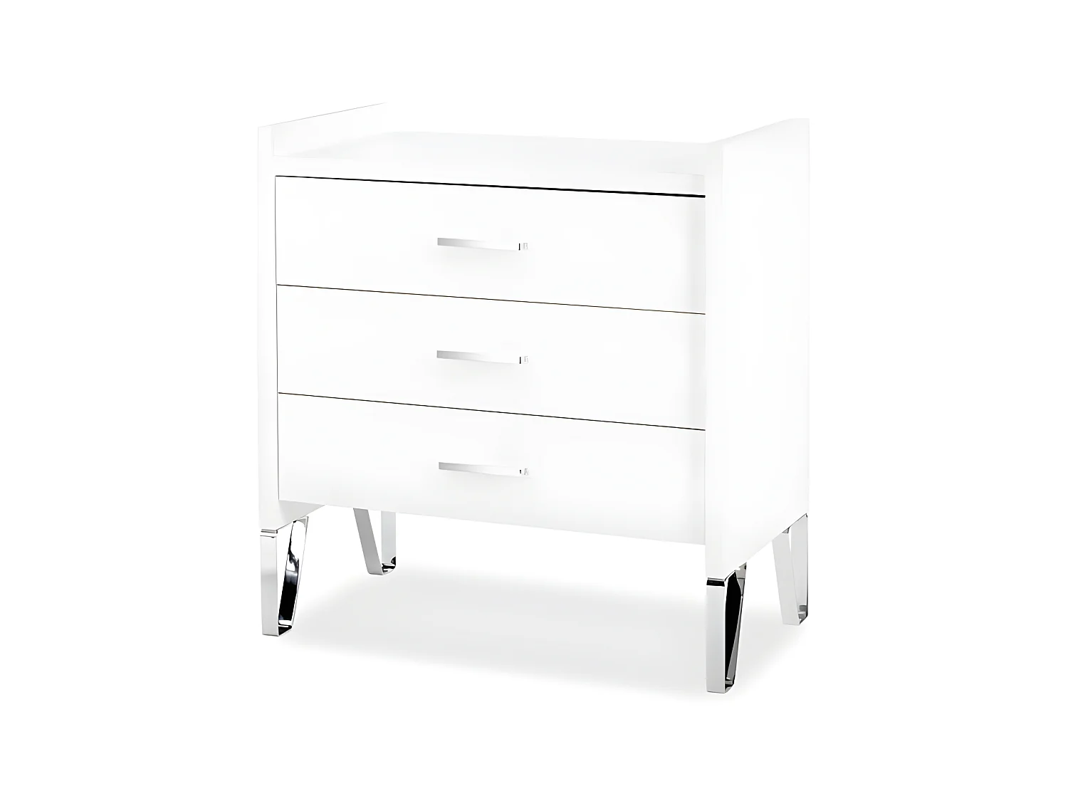 Lit bébé et Commode à langer LittleSky by Klups Blanka Blanc