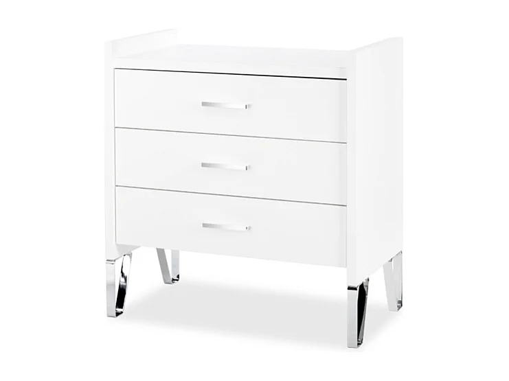 Lit bébé et Commode à langer LittleSky by Klups Blanka Blanc