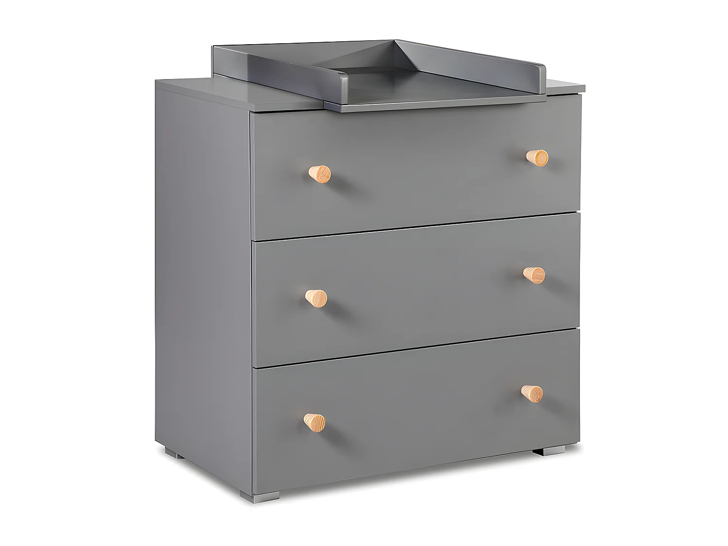 Chambre complète lit bébé - commode à langer et armoire Littlesky by Klups Pauline Gris