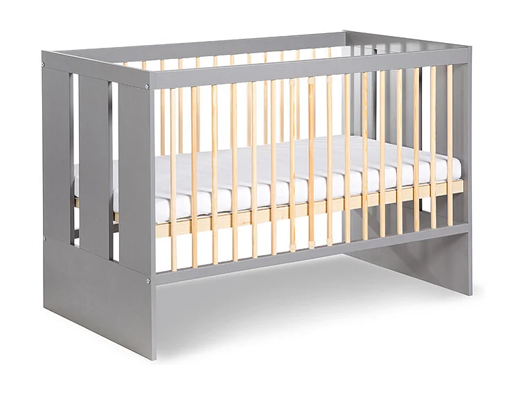 Chambre complète lit bébé - commode à langer et armoire Littlesky by Klups Pauline Gris