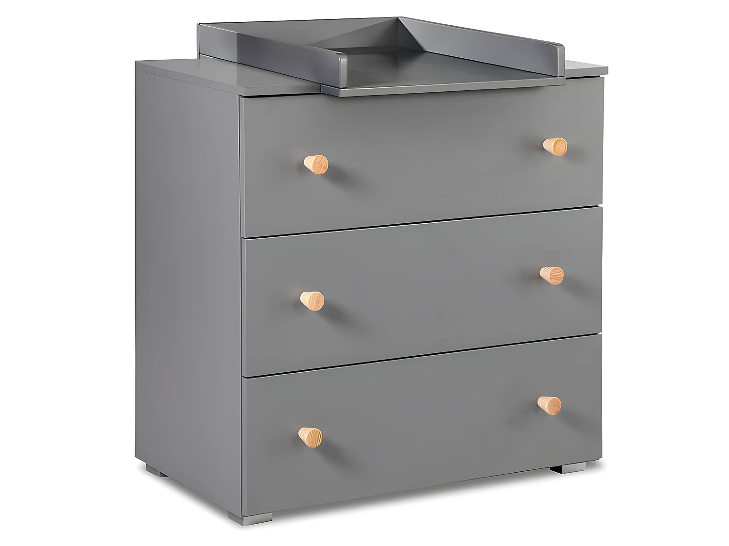 Chambre complète lit bébé - commode à langer et armoire Littlesky by Klups Pauline Gris