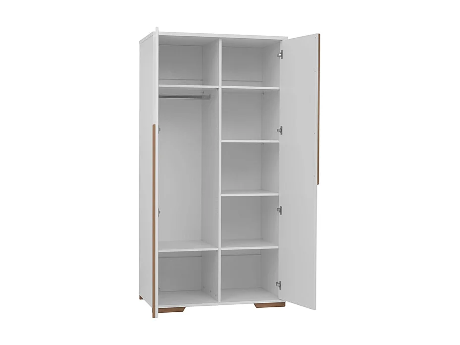 Chambre complète lit bébé - commode à langer - armoire Snap Blanc et bois