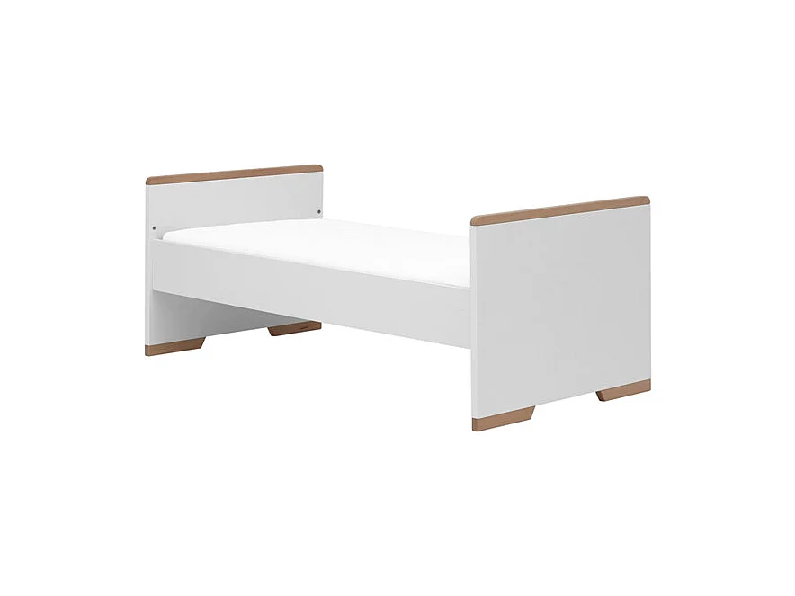 Chambre complète lit bébé évolutif - commode à langer - armoire Snap Blanc et bois