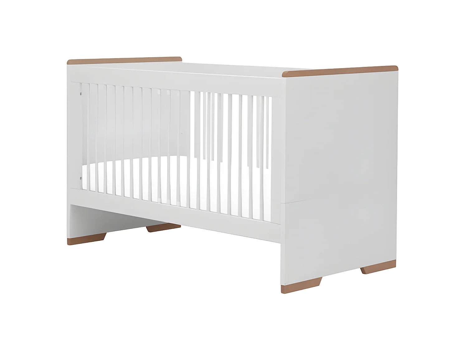 Chambre complète lit bébé évolutif - commode à langer - armoire Snap Blanc et bois