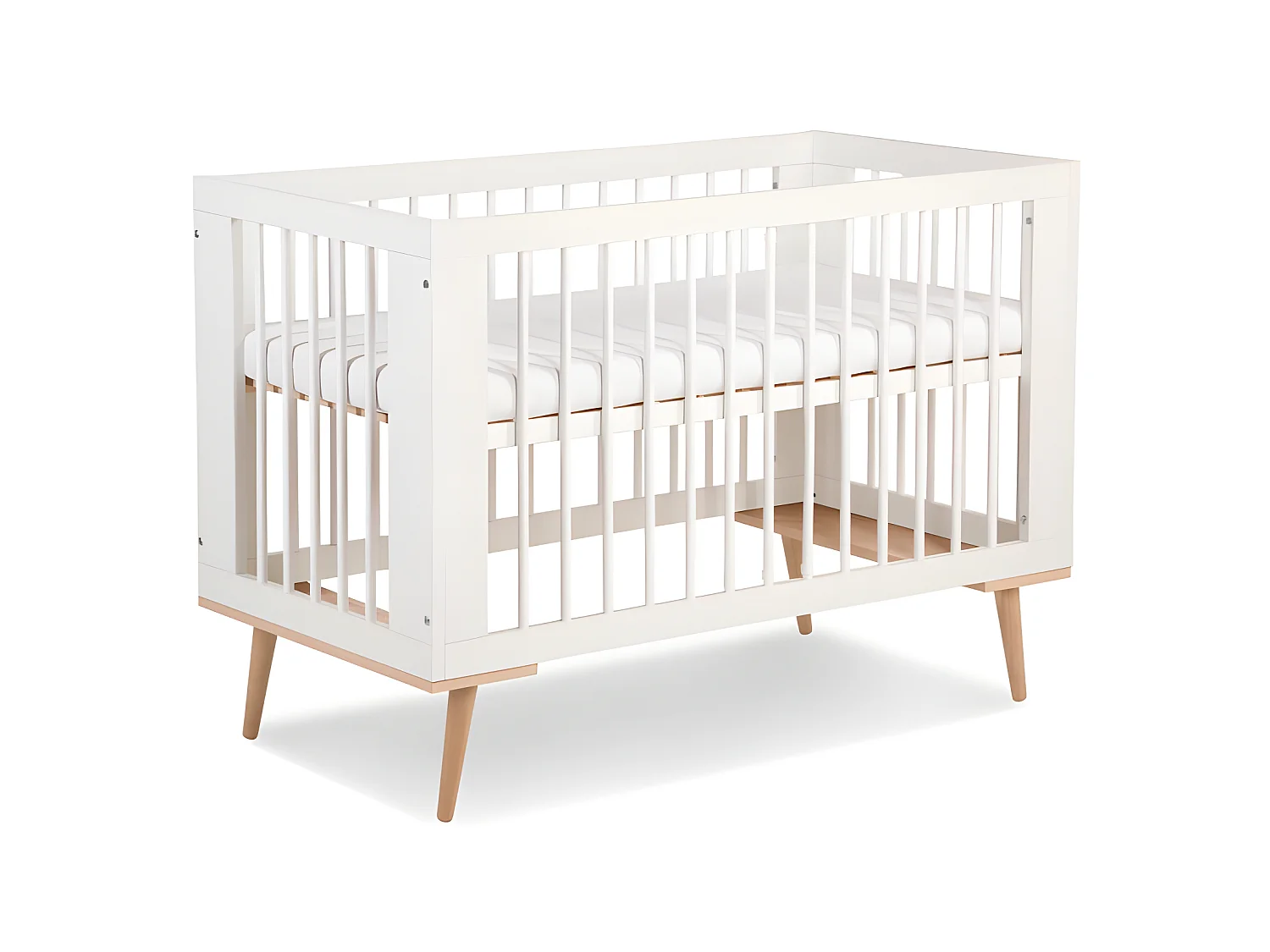 Chambre complète lit bébé - commode à langer - armoire LittleSky by Klups Sofie Blanc