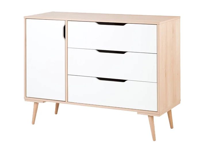 Chambre complète lit bébé - commode à langer - armoire LittleSky by Klups Sofie Blanc