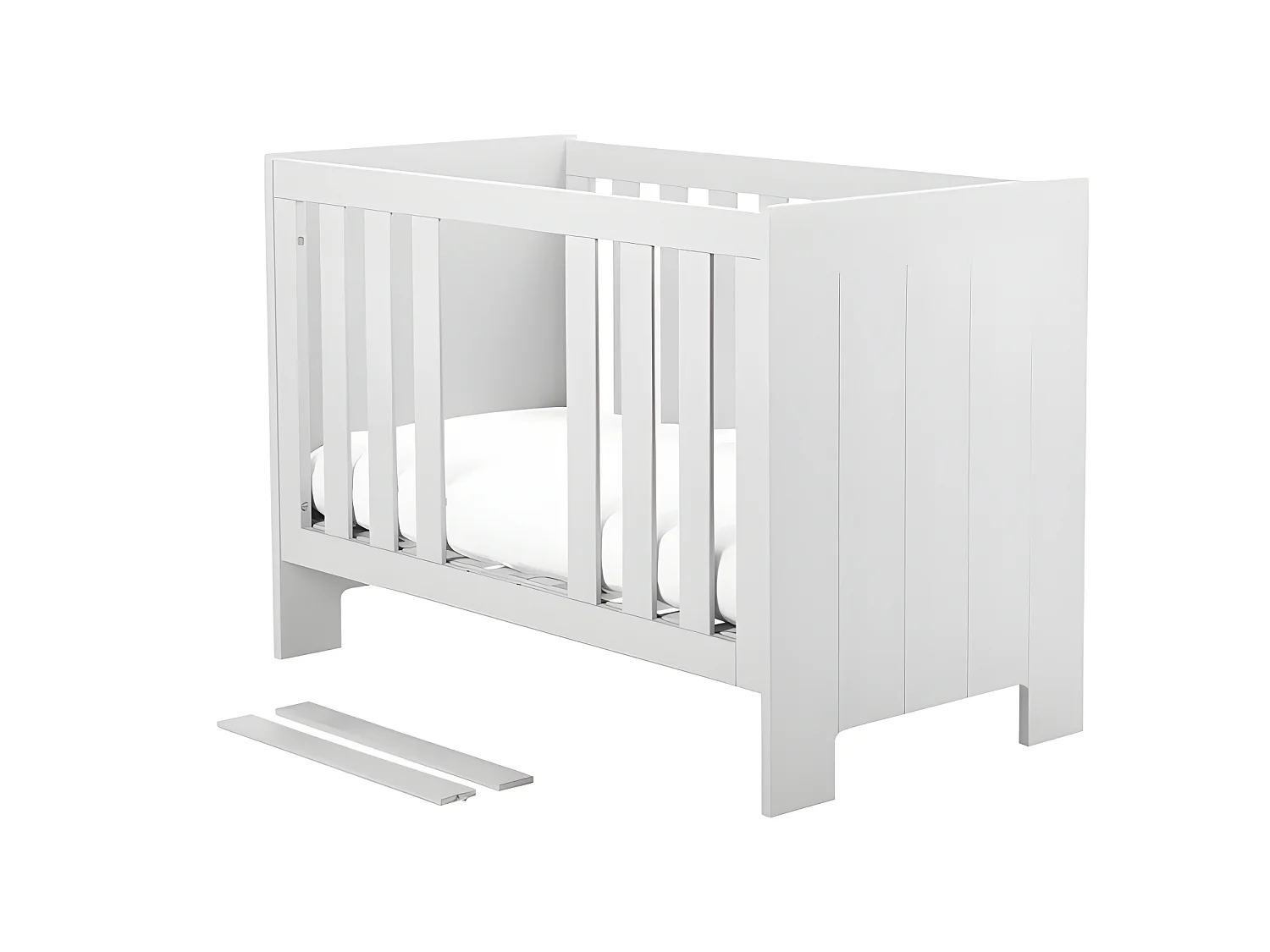 Lit bébé et Armoire Calmo Blanc