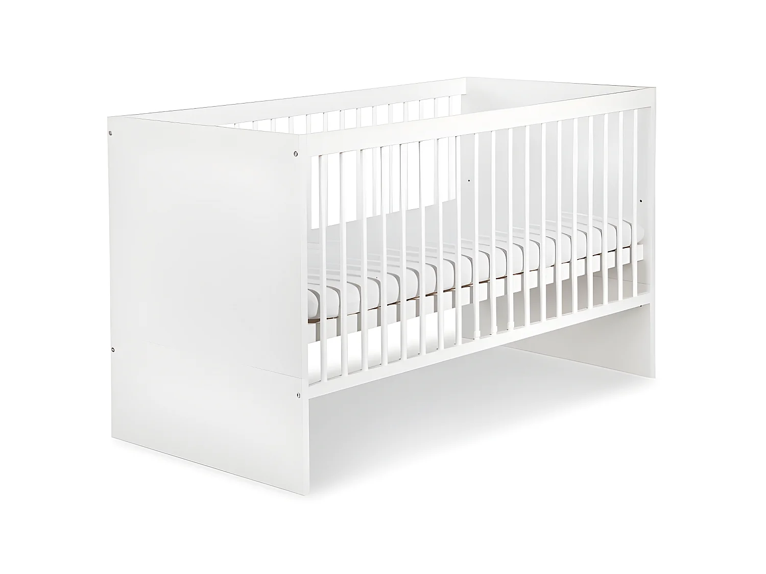 Lit bébé évolutif et armoire 3 portes LittleSky by Klups Dalia - Blanc