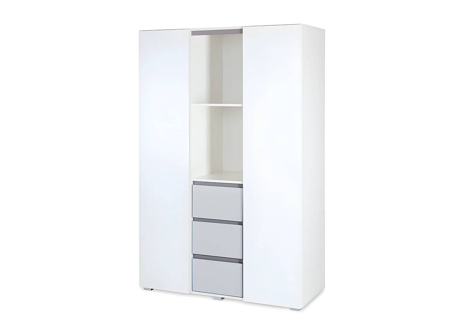 Lit bébé évolutif et armoire 3 portes LittleSky by Klups Dalia - Blanc