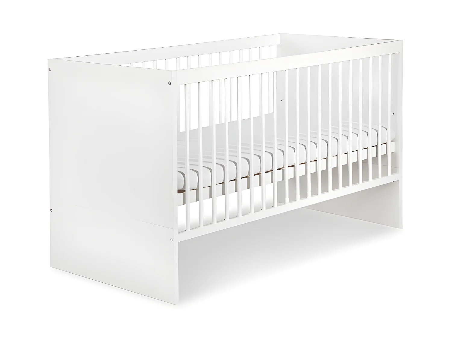 Lit bébé évolutif et armoire 3 portes LittleSky by Klups Dalia - Blanc