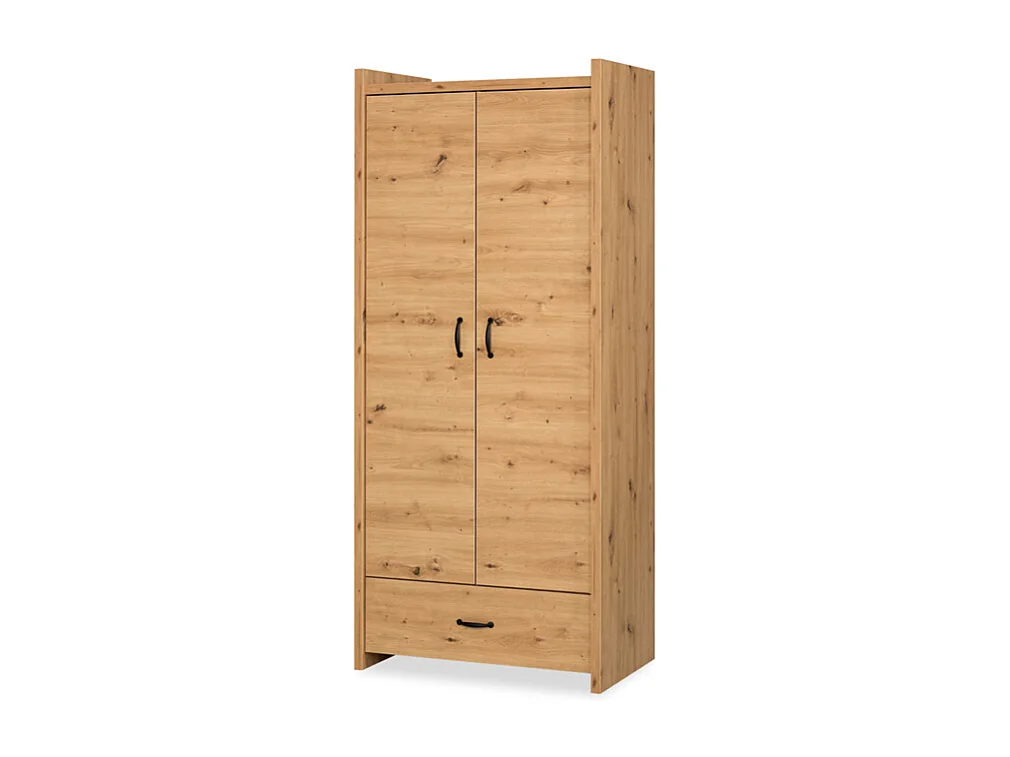 Chambre complète Lit bébé - commode - Armoire LittleSky by Klups Amelia Oak Chêne