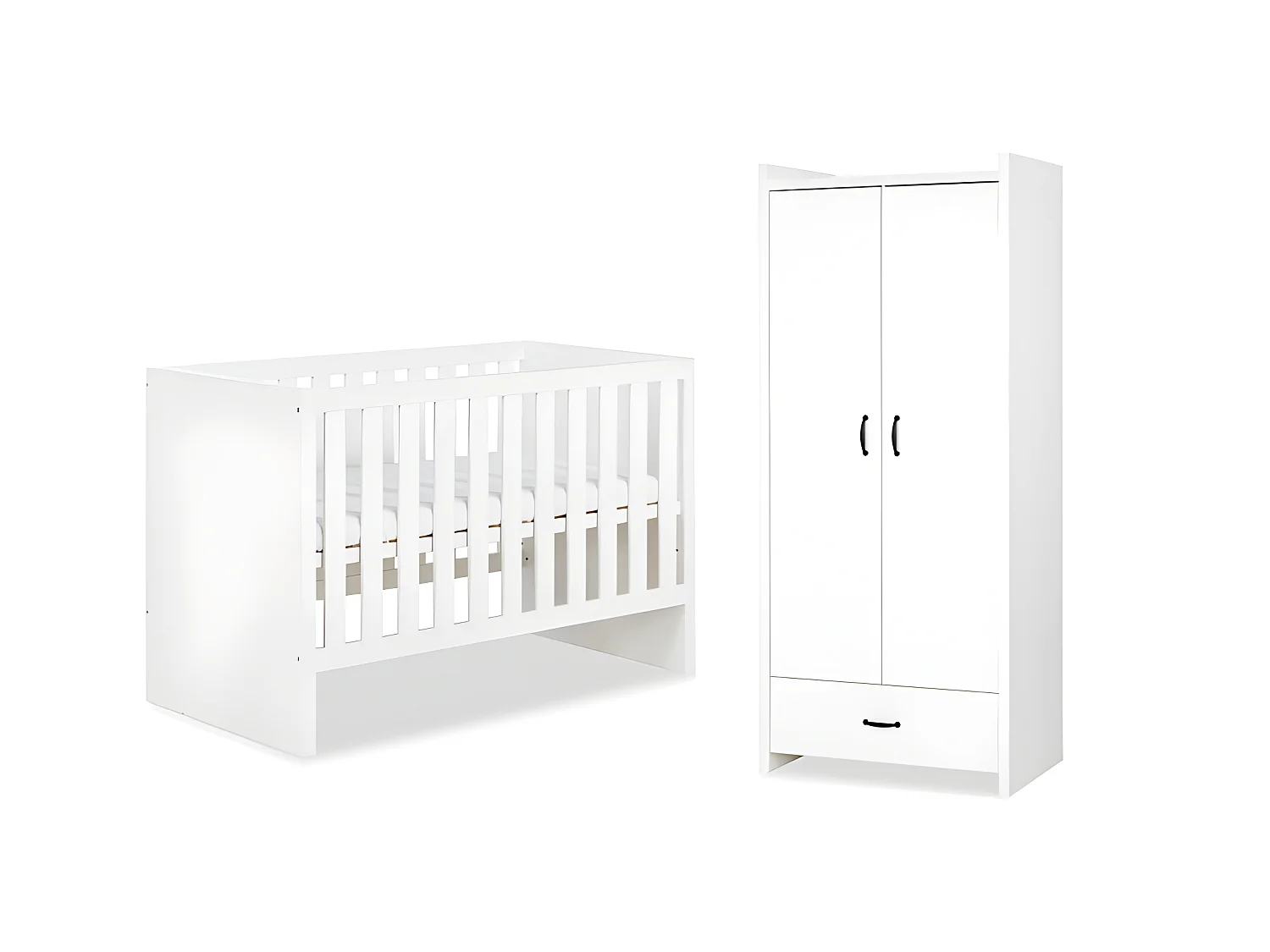 Lit bébé et Amoire LittleSky by Klups Amelia White Blanc