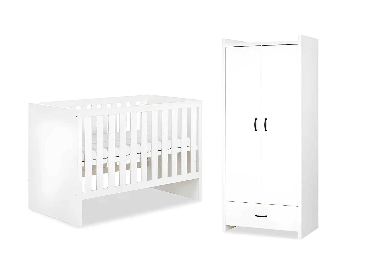 Lit bébé et Amoire LittleSky by Klups Amelia White Blanc