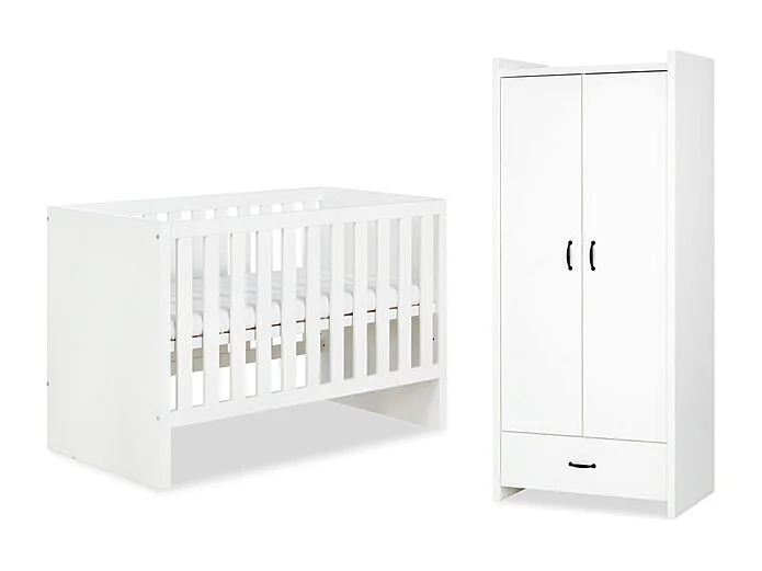 Lit bébé et Amoire LittleSky by Klups Amelia White Blanc