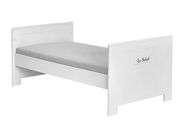 Lit bébé évolutif et Commode à langer Marsylia MDF Blanc