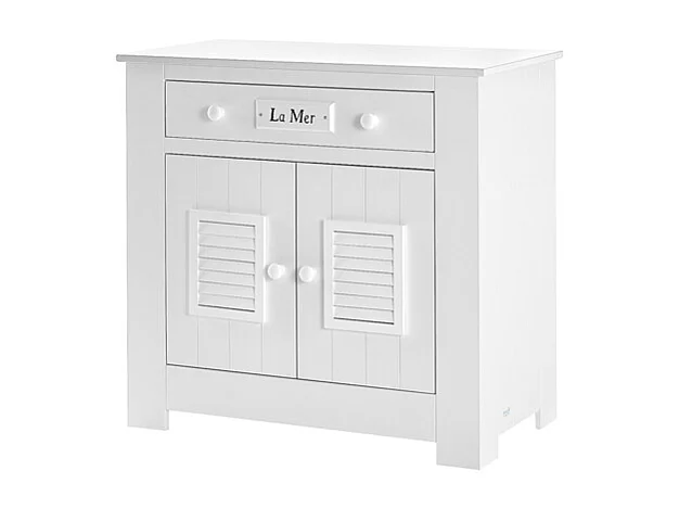 Lit bébé évolutif et Commode à langer Marsylia MDF Blanc