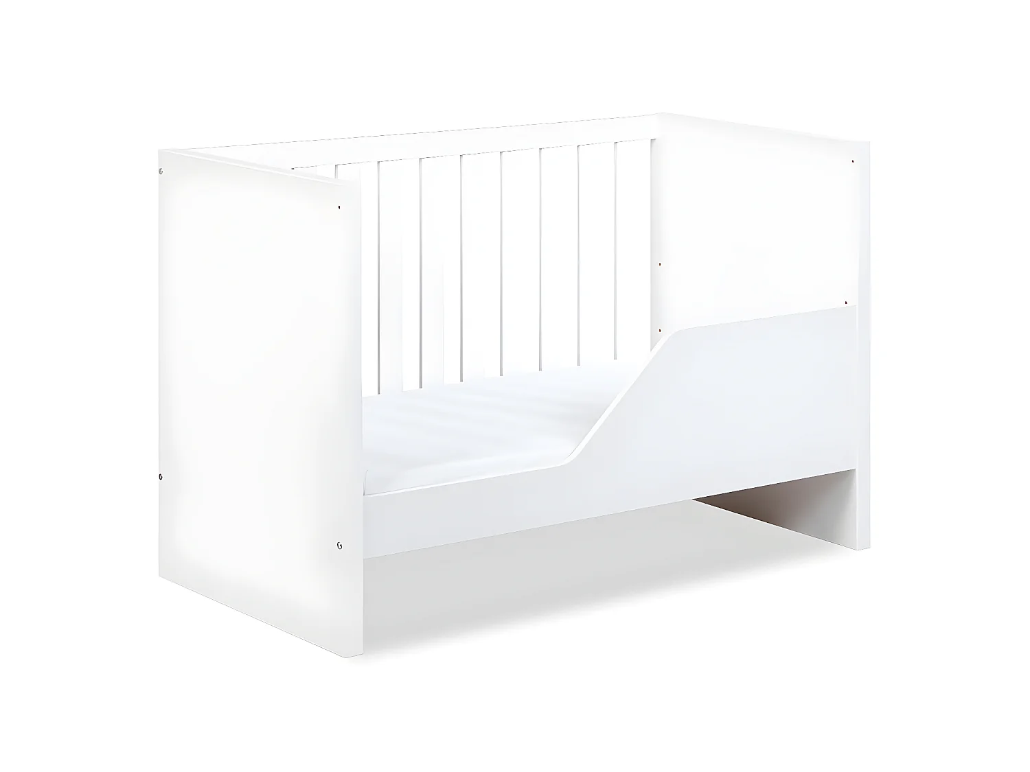 Lit bébé et Commode à langer LittleSky by Klups Amelia White Blanc