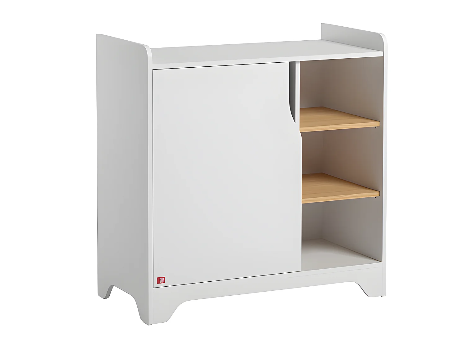 Lit bébé et commode à langer Leaf Blanc et bois