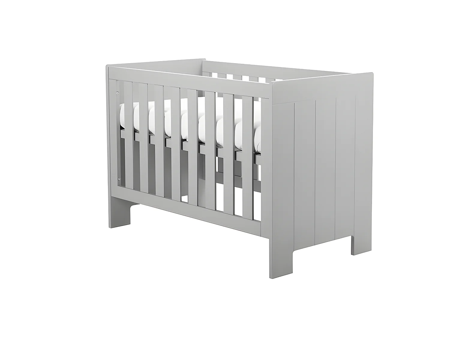 Chambre complète lit bébé - commode à langer - armoire Calmo Gris