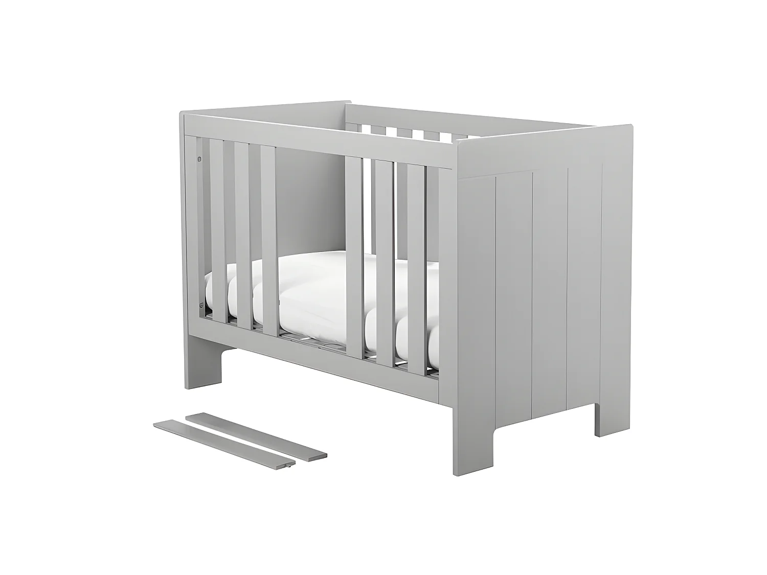 Chambre complète lit bébé - commode à langer - armoire Calmo Gris