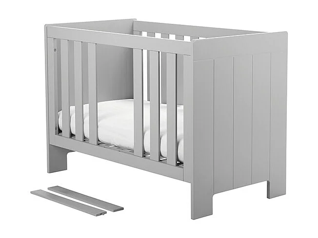 Chambre complète lit bébé - commode à langer - armoire Calmo Gris