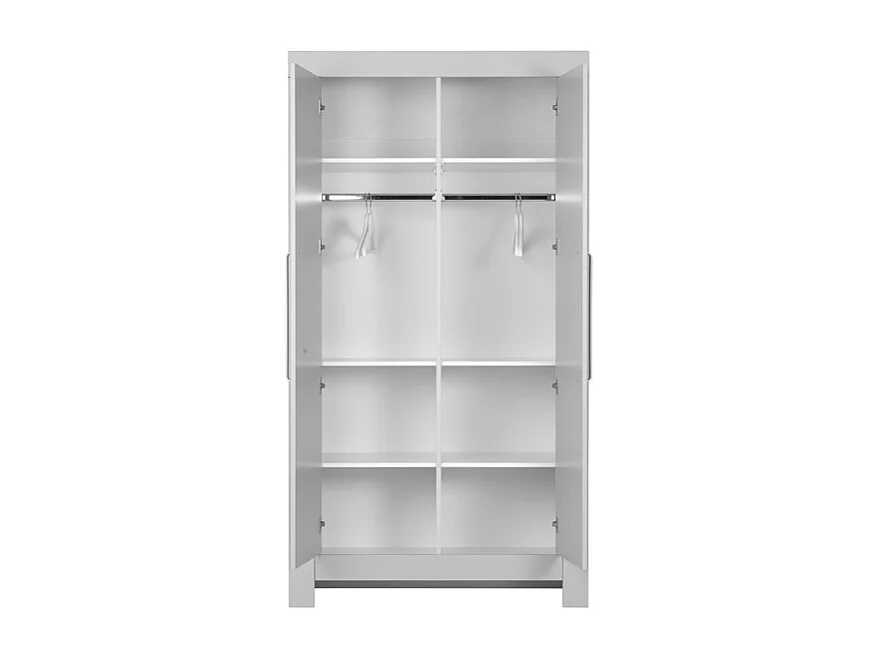 Chambre complète lit bébé - commode à langer - armoire Calmo Gris