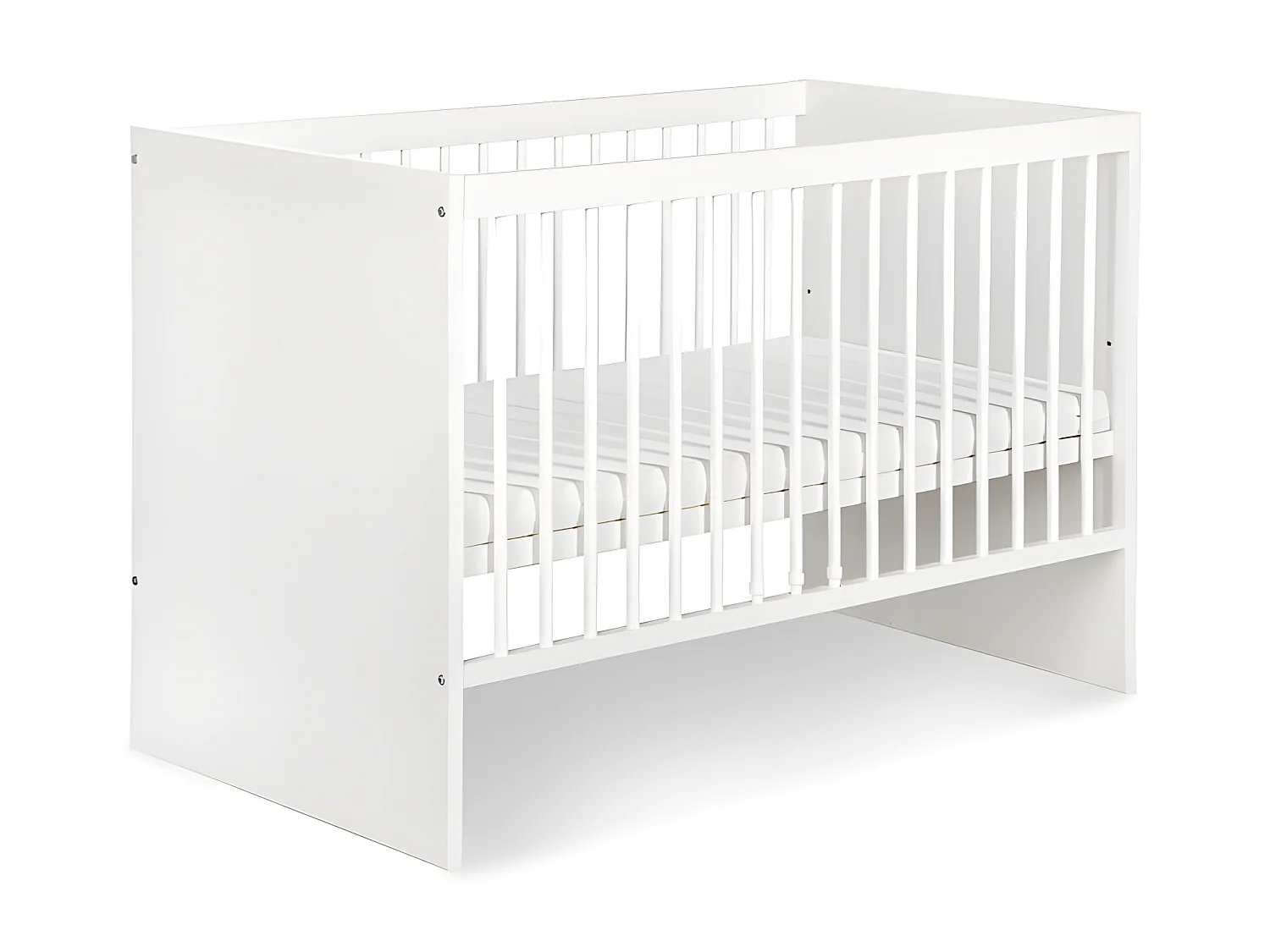 Chambre complète lit bébé - commode à langer - armoire 3 portes LittleSky by Klups Dalia - Blanc