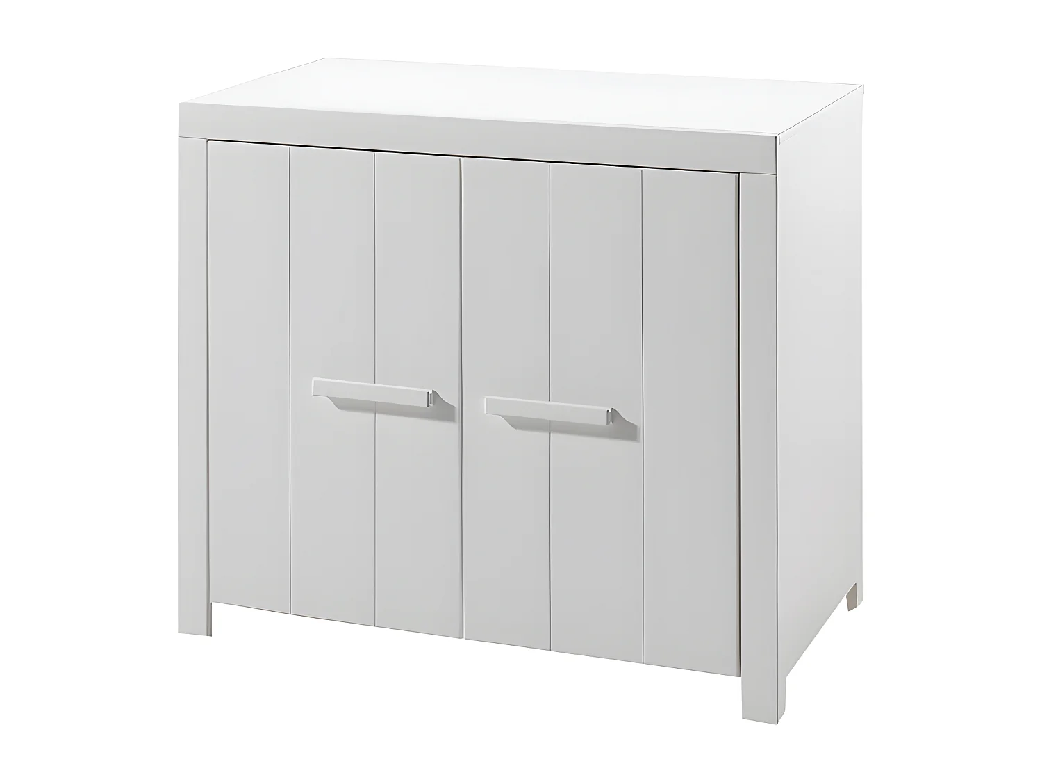 Pack - Lit Bébé 60x120cm, Commode & Armoire "Erik" Blanc